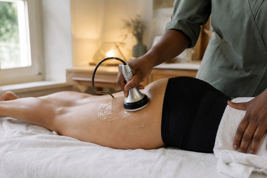 Illustration : lipocavitation sur la cuisse